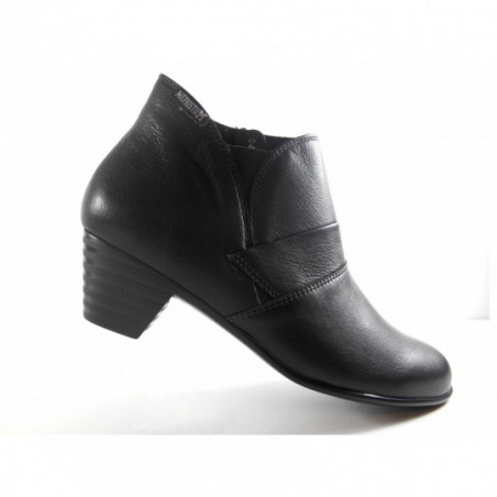 Bottines femme en cuir noir à talon Mephisto