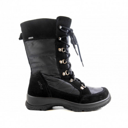 Botte fourrée en gore tex noir à lacets Legero