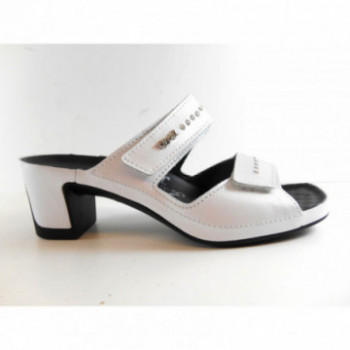 Vital Mule 0531 femme en cuir blanc à strass
