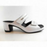 Vital Mule 0531 femme en cuir blanc à strass Vital Mule 0531 femme en cuir blanc à strass