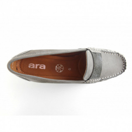 Ara Mocassin 30928 Gris à talon femme en cuir