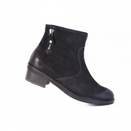 Bottillon en Cuir Nubuck Noir Ara