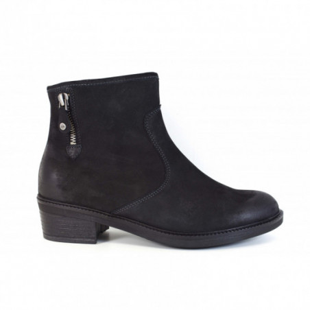 Bottillon en Cuir Nubuck Noir Ara