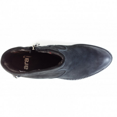 Bottillon en Cuir Nubuck Noir Ara