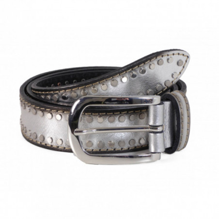 Ceinture Bernd Götz Argent en cuir Femme fantaisie