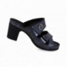 Mules Vital en cuir Confort Grise à talon Mules Vital en cuir Confort Grise à talon