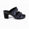 Mules Vital en cuir Confort Grise à talon Mules Vital en cuir Confort Grise à talon