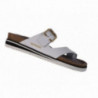 Entre doigts Mule en cuir Mephisto Blanc vernis Confort Entre doigts Mule en cuir Mephisto Blanc vernis Confort