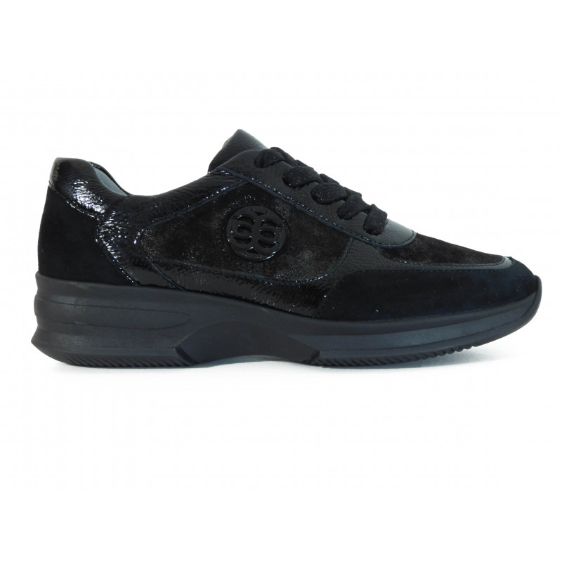 Baskets Ara en cuir noir confort