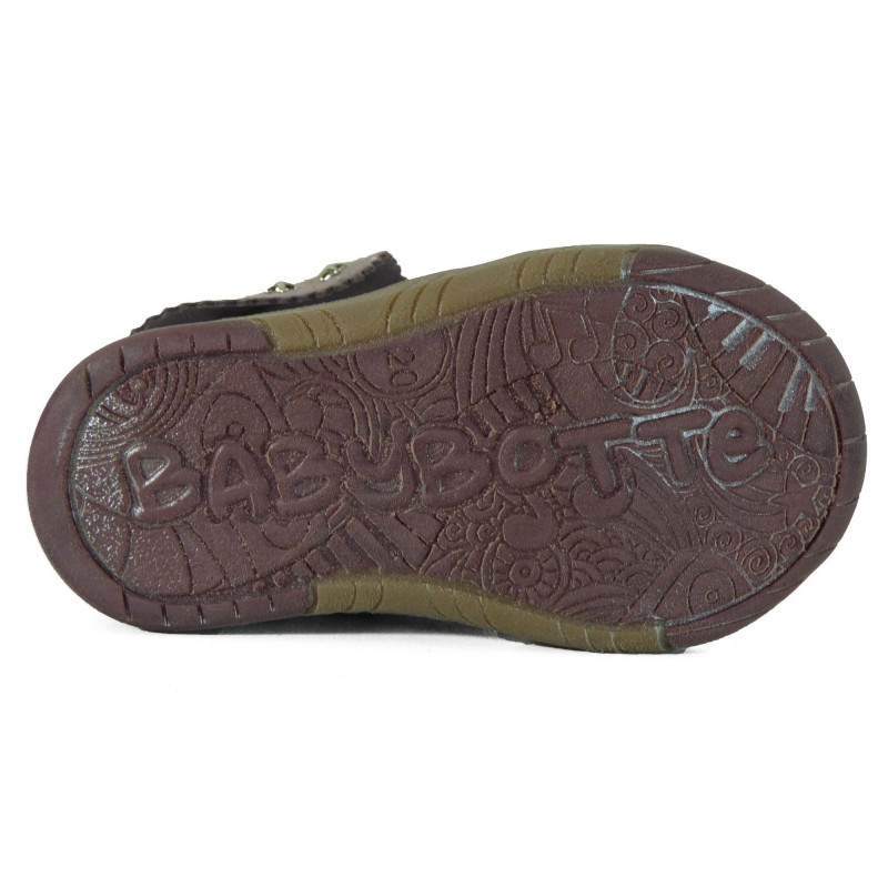 Chaussures en cuir Babybotte fille à languette tombante