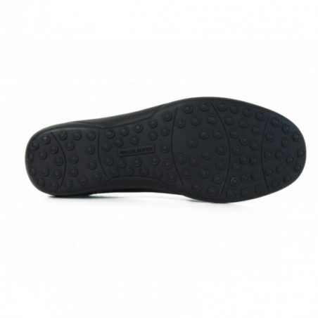 Chaussures Loafer Waldlaufer en Cuir lisse noir Confort à largeur