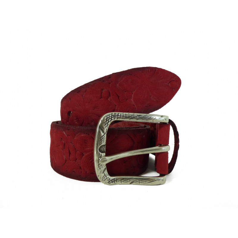Ceinture Femme Rouge en cuir à motif Bernd Götz Ceinture Femme Rouge en cuir à motif Bernd Götz