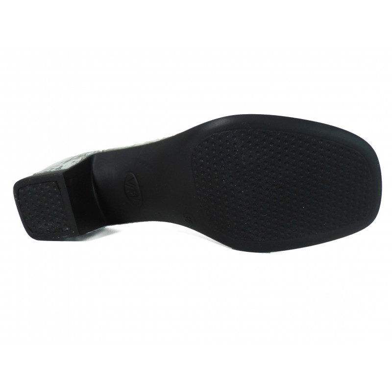 Mules Vital en cuir crème tendance à bride velcros Confort