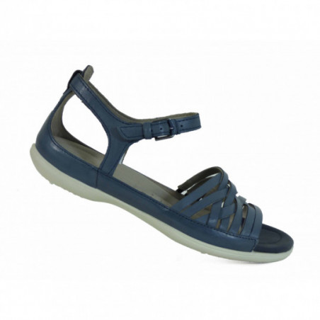 Nu-pied en cuir Bleu Marine tendance Ecco