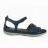 Nu-pied en cuir Bleu Marine tendance Ecco Nu-pied en cuir Bleu Marine tendance Ecco