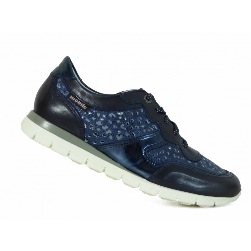 Mephisto Basket Kadia Bleu Navy Confort Femme