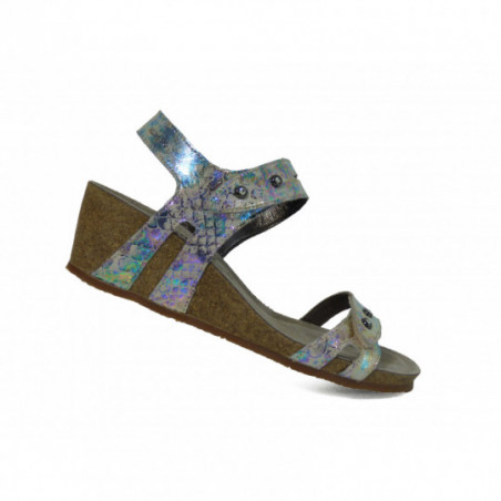 Sandales Mephisto sandales compensees femme en cuir multicolore Igert Chaussure Maroquinerie