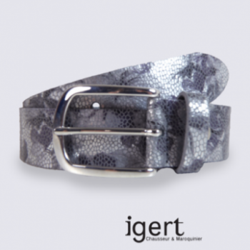 Ceinture pour femme Bernd Götz motif fleuri argenté tendance