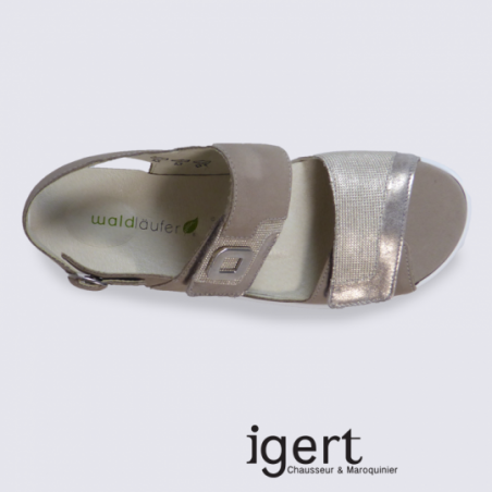 Nu-pied Waldlaufer en cuir et à velcro confortable Nu-pied Waldlaufer en cuir et à velcro confortable