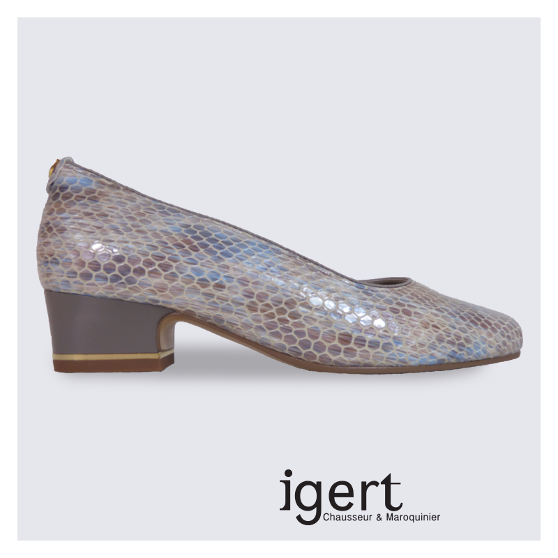 Escarpins Ara en cuir taupe verni tendance et confort