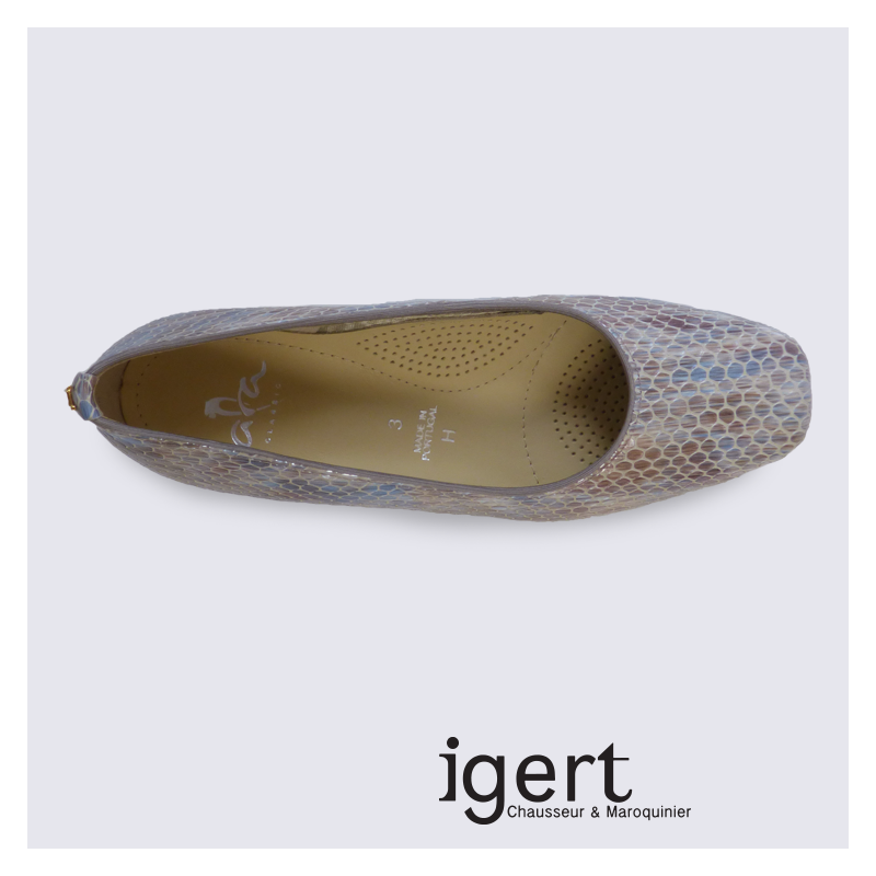 Escarpins Ara en cuir taupe verni tendance et confort