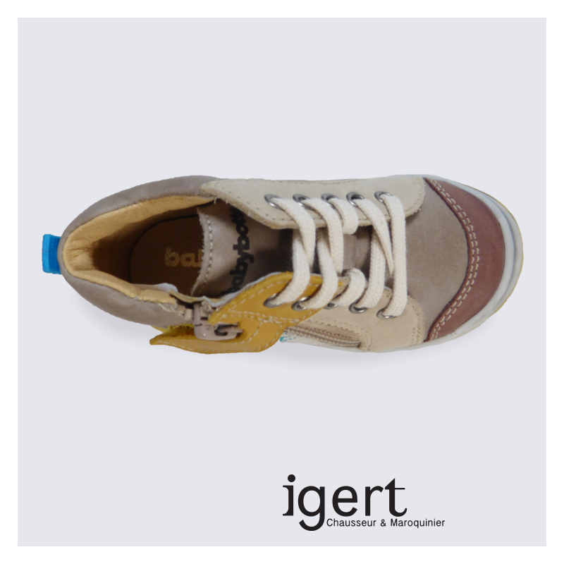 Basket garçon à glissière Baybotte en cuir
