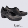 Ballerines à bride Mephisto en cuir gris reptile Ballerines à bride Mephisto en cuir gris reptile