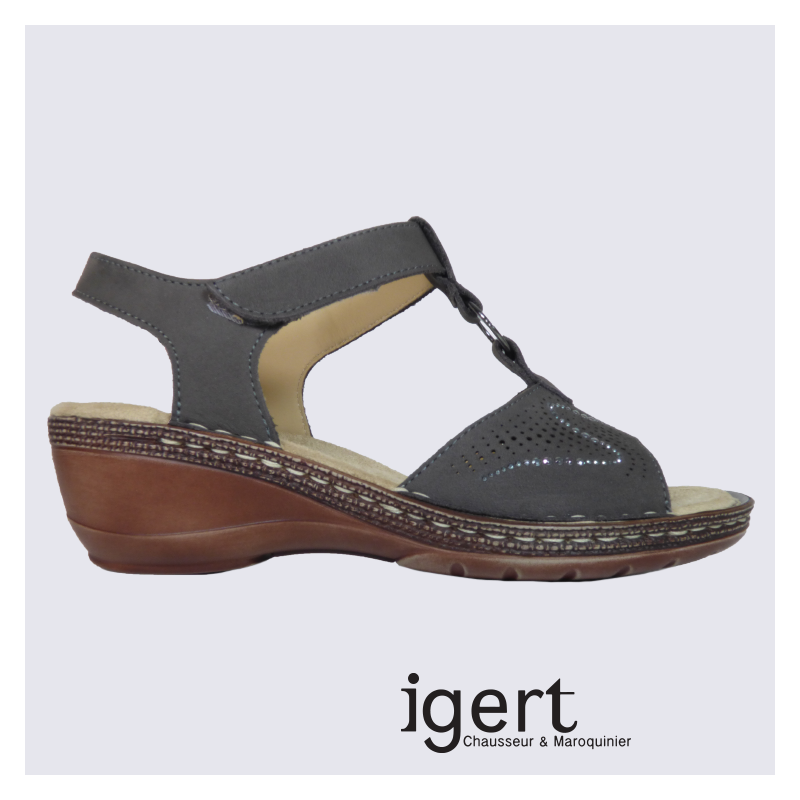 Sandales femme Ara en cuir marron