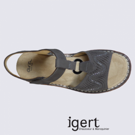 Sandales femme Ara en cuir marron