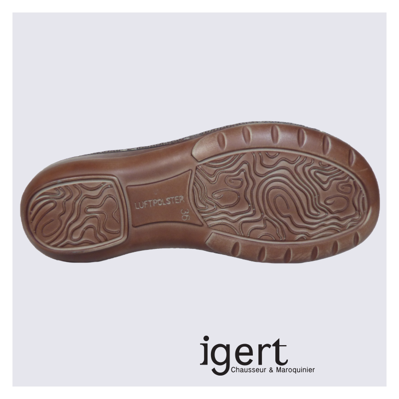 Sandales femme Ara en cuir marron