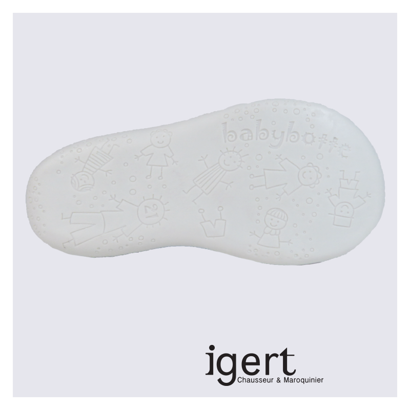 Chaussures à lacet pour bébé garçon Babybotte en cuir coloré