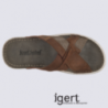 Mules Josef Seibel, mules homme en cuir marron