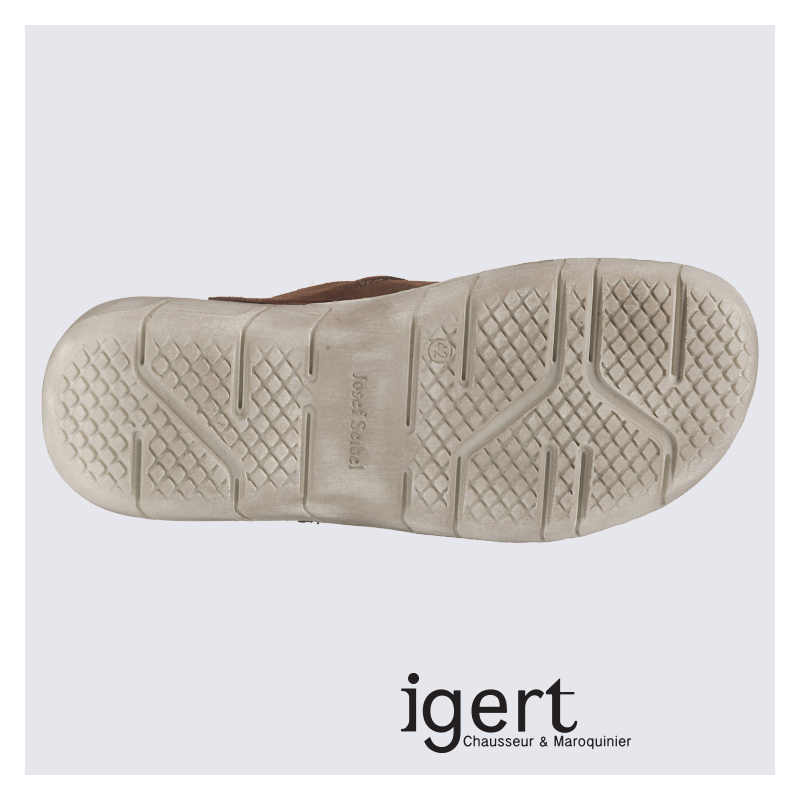 Mules Josef Seibel, mules homme en cuir marron