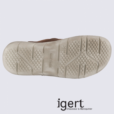 Mules Josef Seibel, mules homme en cuir marron