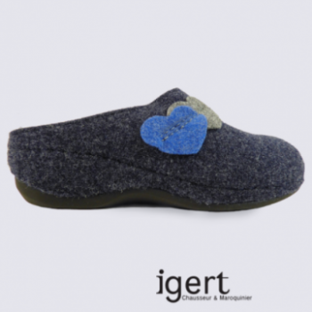 Mules pour femme Romika en feutre marine