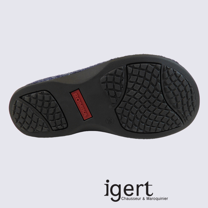 Mules pour femme Romika en feutre marine