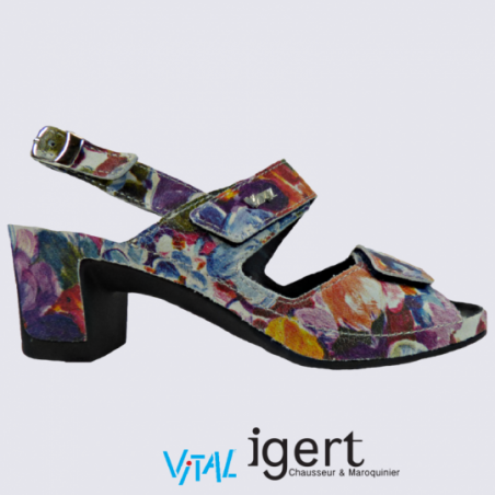 Sandales Vital, sandales tendances femme en cuir multicolore