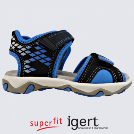 Sandales Superfit, sandales pour enfants noir/bleu