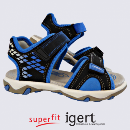 Sandales Superfit, sandales pour enfants noir/bleu