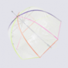 Parapluie cloche Isotoner, parapluie cloche transparent femme neon Parapluie cloche Isotoner, parapluie cloche transparent femme neon
