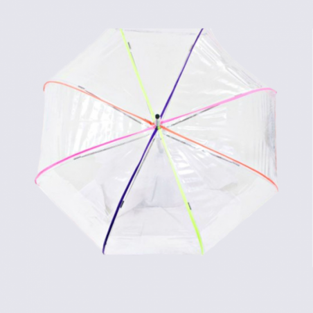 Parapluie cloche Isotoner, parapluie cloche transparent femme neon