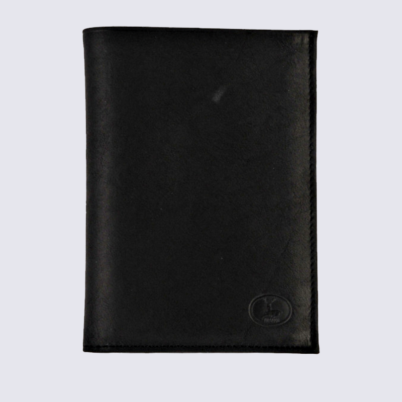 Portefeuille Frandi, portefeuille homme en cuir authentique noir