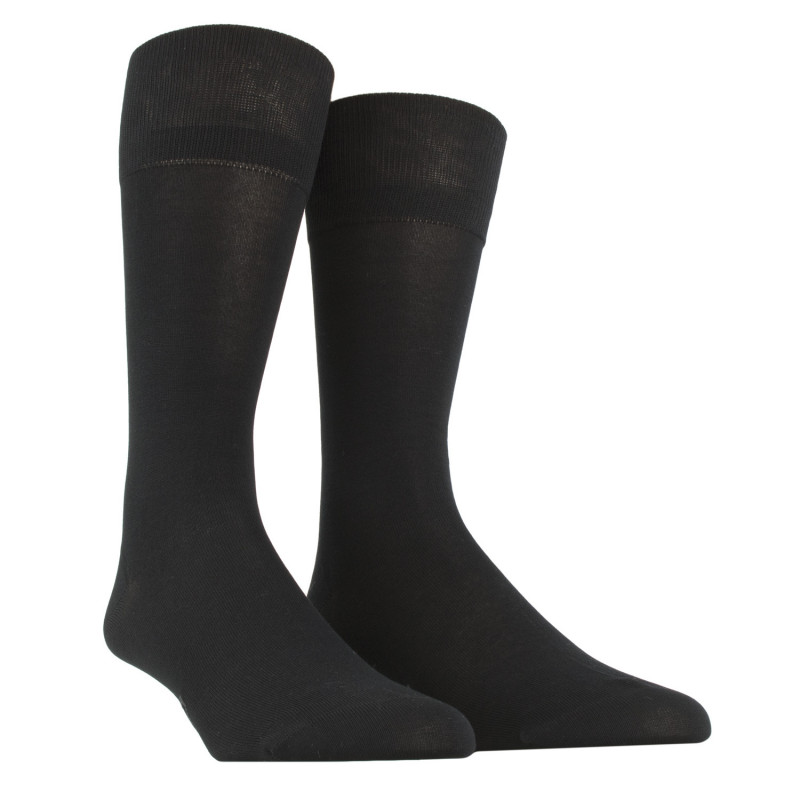 Chaussette Doré Doré Homme Noir en coton fil d'écosse