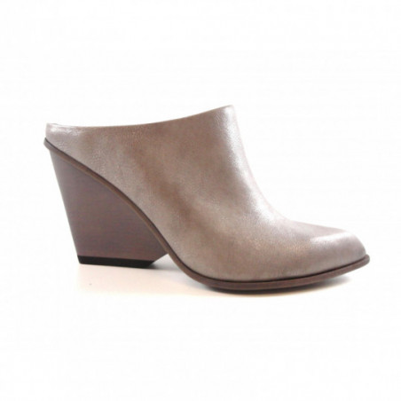 Mule femme chic en cuir à bout pointu et talon original Puro