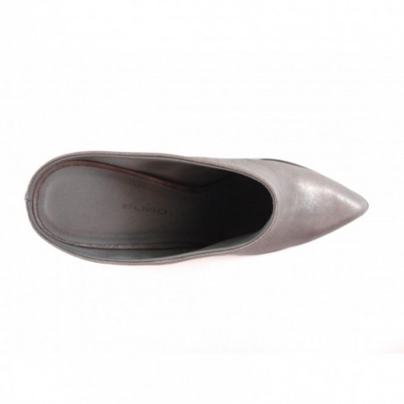 Mule femme chic en cuir à bout pointu et talon original Puro