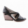 Escarpin femme chic en cuir noir talon original Puro