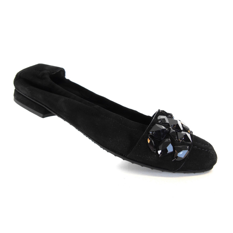 Ballerines Noires en Cuir Chic Femme Igert Chausseur Dannemarie