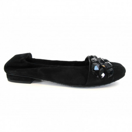 Ballerines noires en cuir chic femme