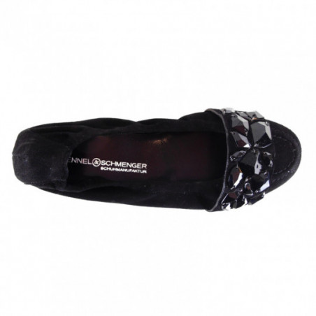 Ballerines noires en cuir chic femme