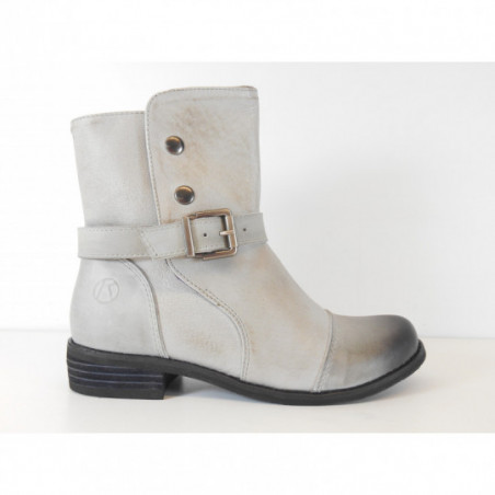 Bottines femme cuir gris clair Kdopa